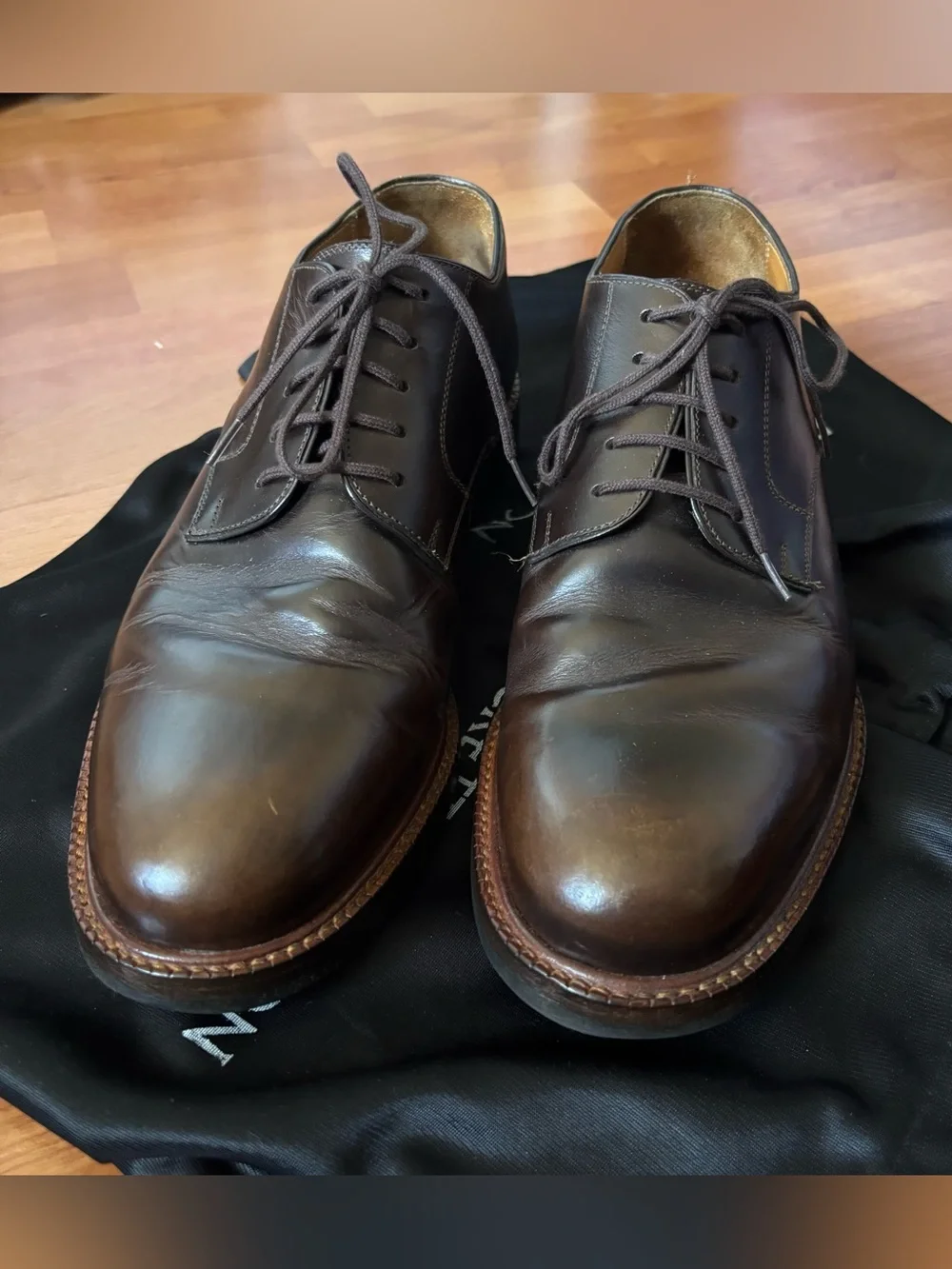 Men’s Beckett Simonon brown leather oxfords dress shoes size 8
